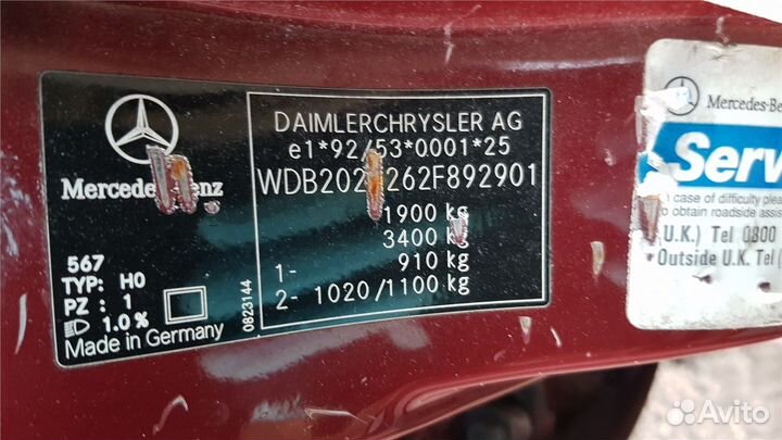 Разбор на запчасти Mercedes C W202