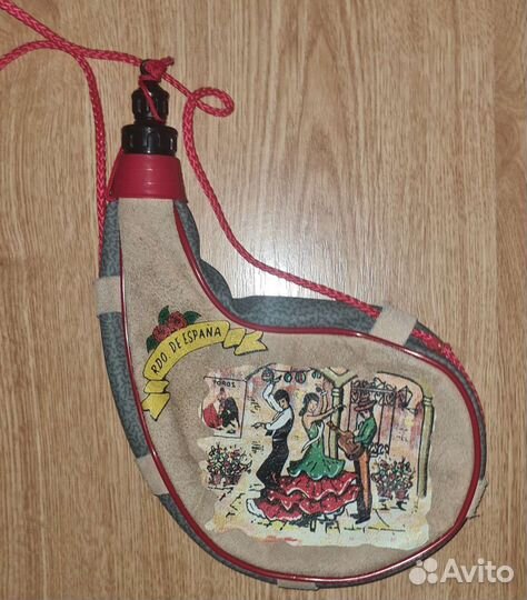 Фляжка кожаная натуральная Испания