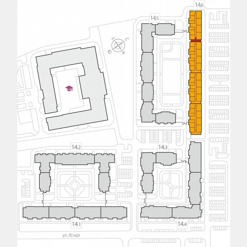 1-к. квартира, 39,9 м², 3/8 эт.