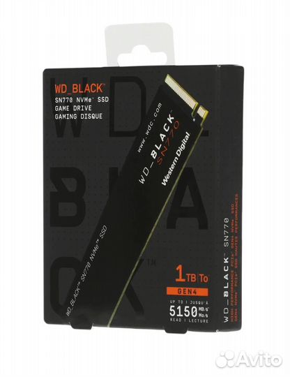WD Black SN770 PCIe 4.0 NVMe SSD 1TB 5150 MB/s