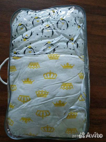Балдахин(новый) + бортики + подушка для кормления+