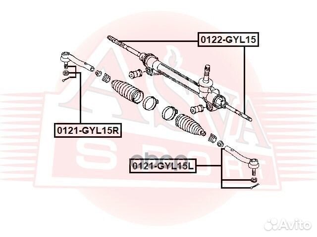 Тяга рулевая 0122GYL15 asva
