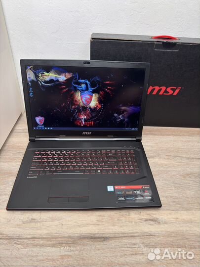 Игровой MSI 17.3 i5gen8/gtx 1050ti 4 Гб/8/ssd+hdd