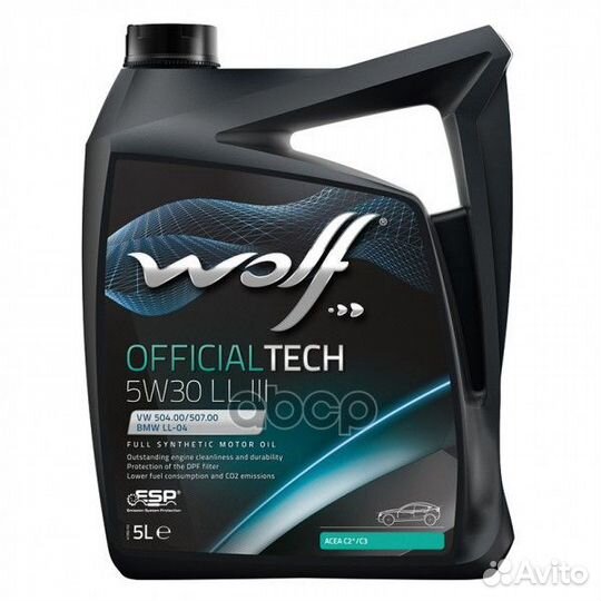 Масло моторное wolf officialtech 5W30 LL III 4L