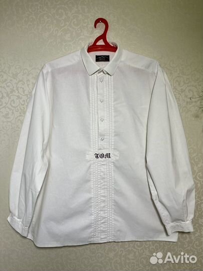 Баварская рубашка, ог.136, хлопок, нюанс, Германия