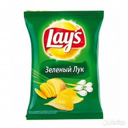 Чипсы картофельные Лейс (lays) Зеленый Лук 50г
