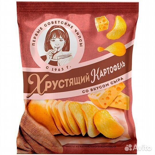 Чипсы Хрустящий картофель со вкусом Сыра 40г