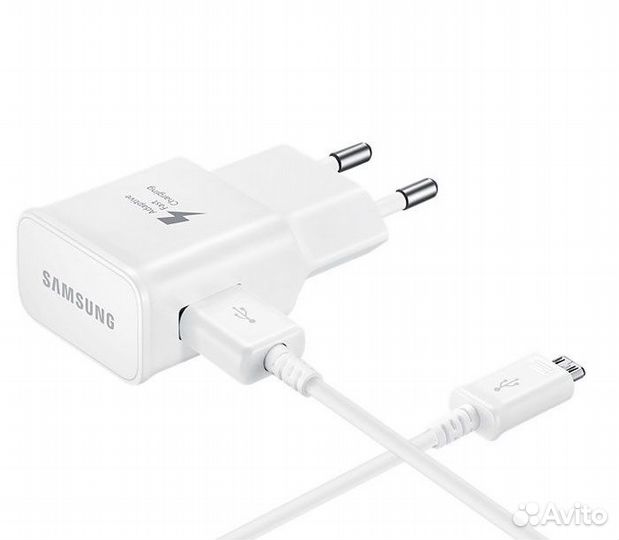 Сетевая зарядка USB для Samsung + кабель Micro-USB