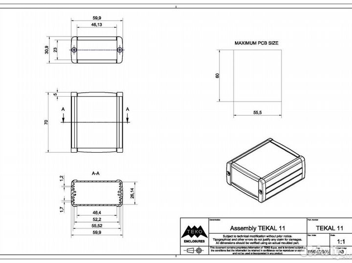 Корпус для рэа tekal-11.29