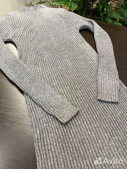 Платье лапша серое