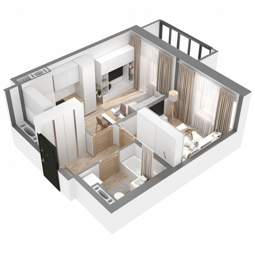 1-к. квартира, 35,7 м², 2/23 эт.