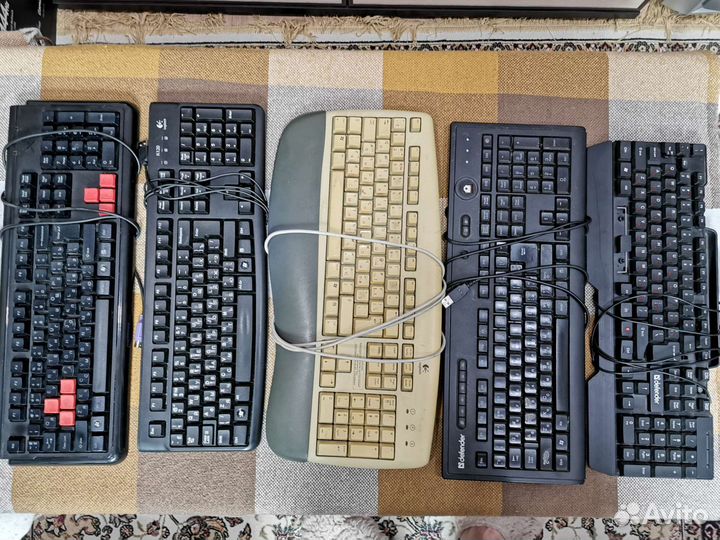5 клавиатур A4Tech, logitech и Defender