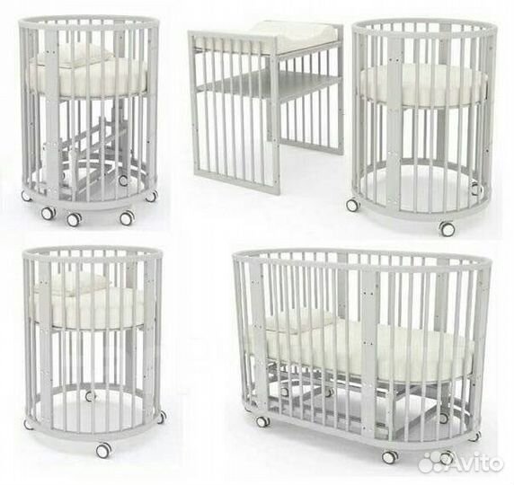 Детская кроватка с маятником круглая