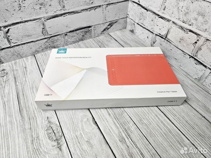 Графический планшет Huion HS611 Coral Red, new