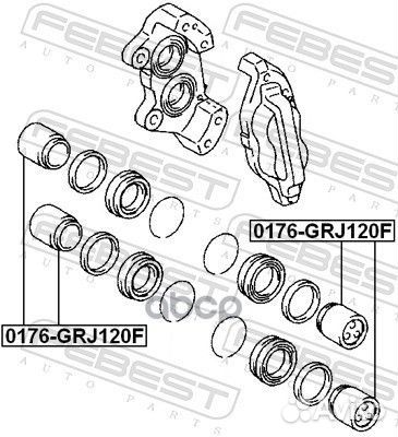 Поршень суппорта toyota land cruiser prado 96-09