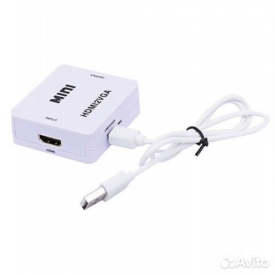 Конвертер hdmi - VGA + аудио H121 белый