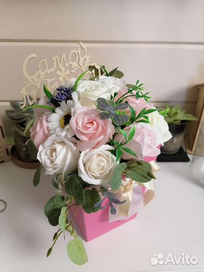 Букет из мыльных цветов