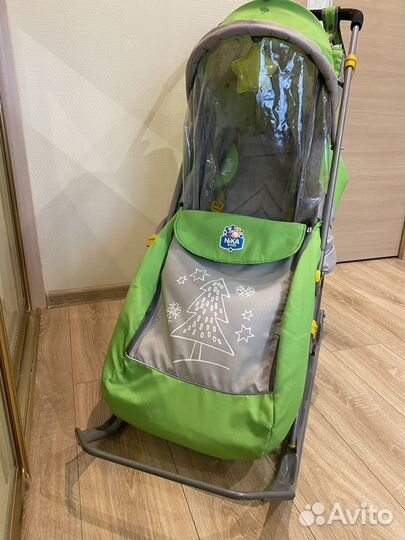 Санки-коляска Ника Nika с сумкой