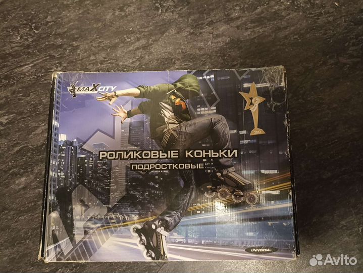 Ролики-коньки раздвижные подростковые размер 35-38