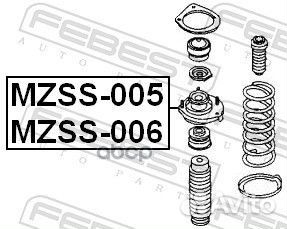 Опора заднего амортизатора левая (mazda 323 BA