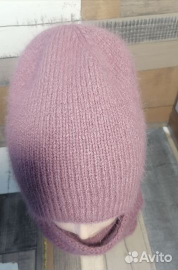 Вязаный комплект женский из пуха норки