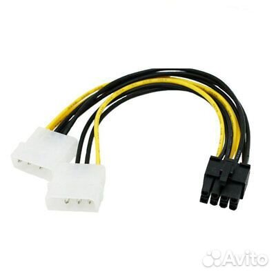Кабель питания для видеокарты 2xMolex (PATA) 8-pin