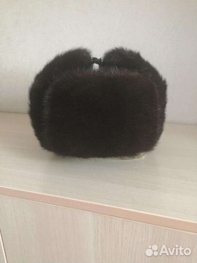 Шапка ушанка норковая