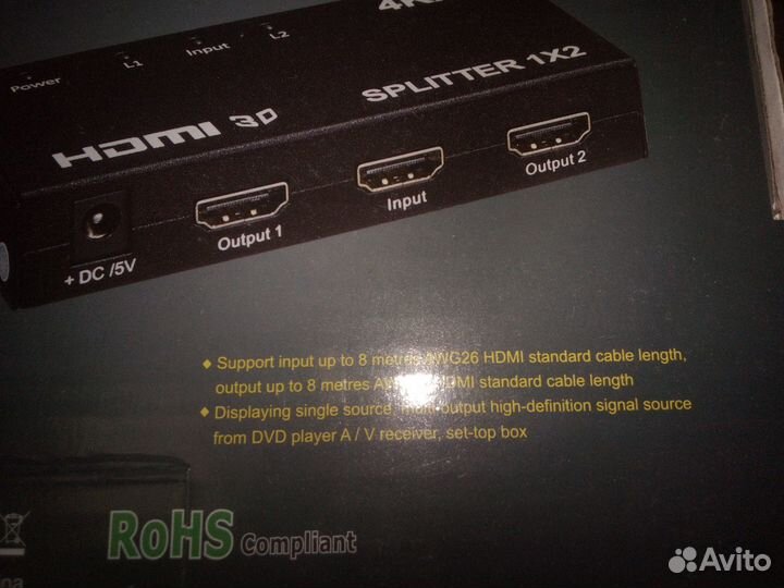 Hdmi сплиттер 1х2