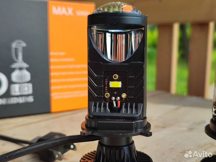 Автомобильные LED-лампы с линзами H4