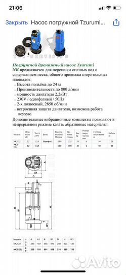 Насос погружной