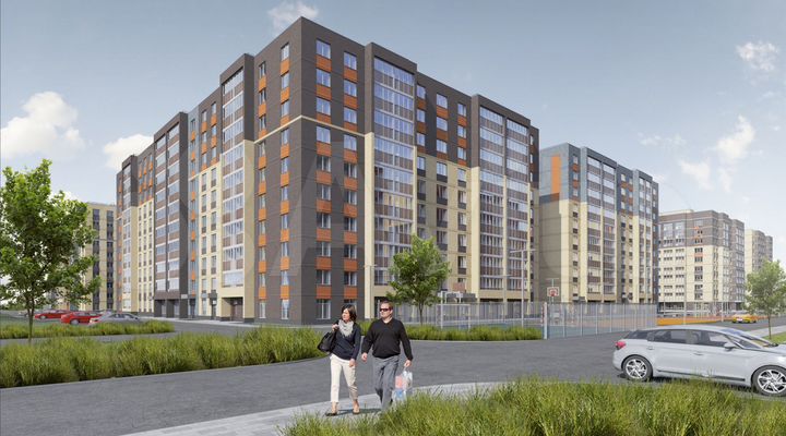 2-к. квартира, 55,4 м², 2/10 эт.