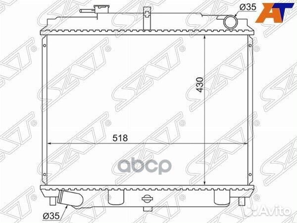Радиатор nissan atlas TD25/TD27 2.3/2.7/3.2 93