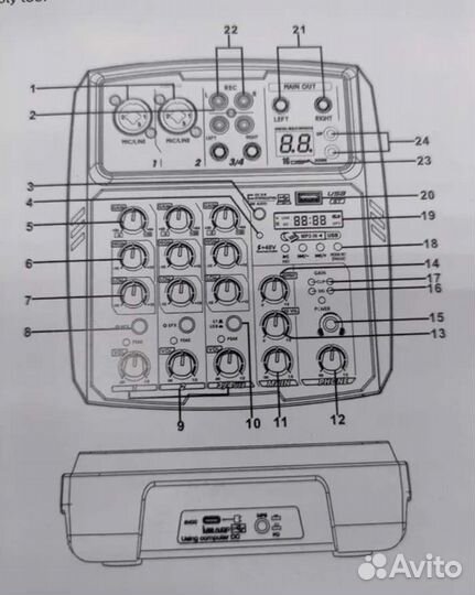 Микшерный пульт Depusheng 6 каналов