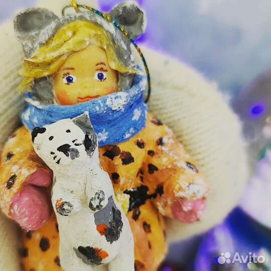 Елочные игрушки из ваты