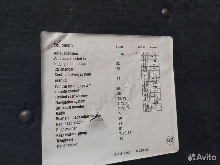 Обшивка багажника Bmw X5 E53 3.0D M57 2003