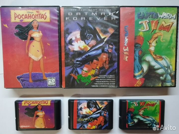 Sega Big Box карики 90-ых 6шт + книга цена за все