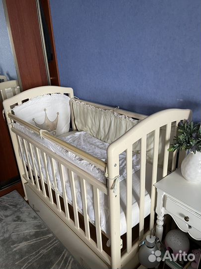 Детская кровать с матрасом бу