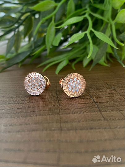 Золотые серьги bvlgari