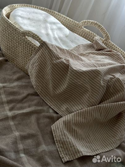 Детская люлька колыбель плетеная