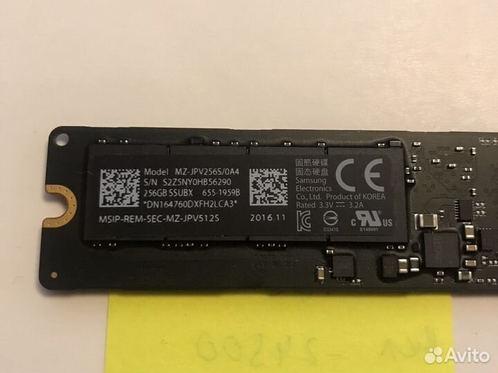Жесткий диск ssd 256gb apple 2015 2016 2017