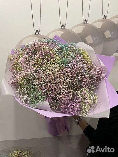 Букет цветов гигант из гипсофилы, доставка