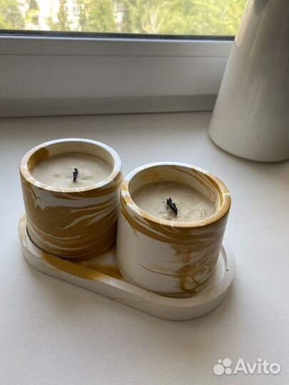 Свечи ароматические, фитиль с потрескиванием