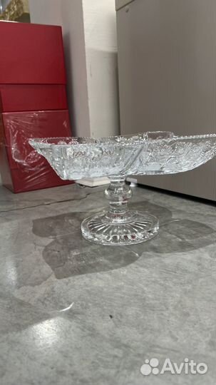 Хрустальная менажница богемия