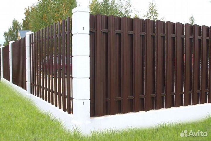 Металлический штакетник / Евроштакетник