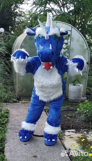 Ростовая кукла дракон. Синий дракон,символ 2024г
