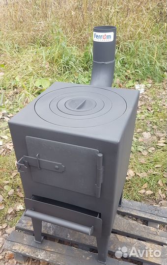 Печь буржуйка под казан