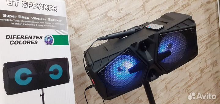 Большая мощная напольная колонка Speaker с караоке