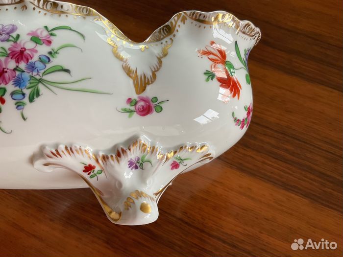 Антикварная Фарфоровая Ваза Чаша для Фруктов