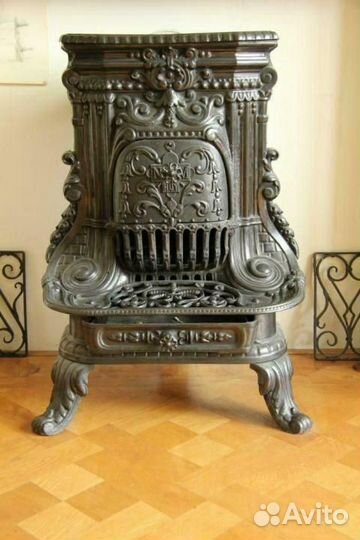Печь чугунная антикварная франция