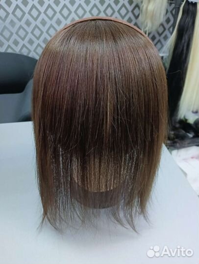 Ободок с натуральными волосами